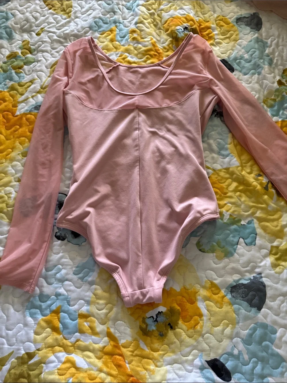 Justice Pink Long-Sleeve Dance Leotard